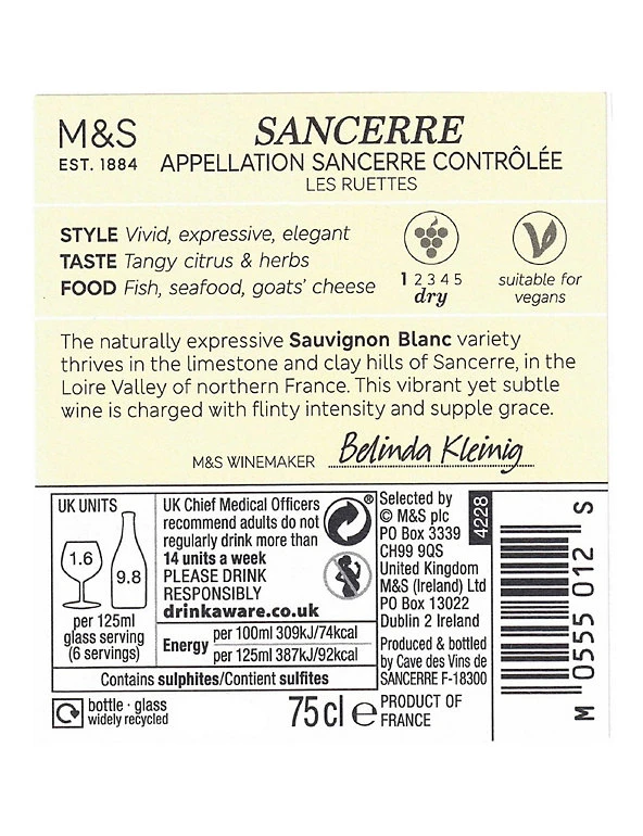 Coupon π White Wine Les Ruettes Sancerre - Case Of 6 𧨠5 Coupon π White Wine Les Ruettes Sancerre - Case Of 6 𧨠- Image 3