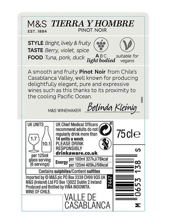 Top 10 π₯° Red Wine Tierra Y Hombre Pinot Noir - Case Of 6 π₯° 5 Top 10 π₯° Red Wine Tierra Y Hombre Pinot Noir - Case Of 6 π₯° - Image 3