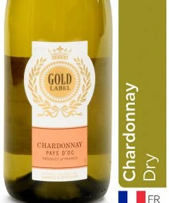 Wholesale 🧨 White Wine Gold Label Chardonnay - Case Of 6 🔔